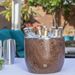Extra Large Ice Bucket With Lid And Ice Scoop, Natural Teak_maomaolike.com