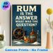 Rum Themed Painting Poster, Vintage Nautical Style Retro Rum Bottle & Humorous Quote Poster, Witty Decorative Accent For Home Bar, Dining Space_maomaolike.com
