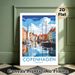 Copenhagen Harbor Themed Painting Poster, Vibrant Retro Style Poster, Scenic Waterfront With Colorful Buildings And Sailboats, Adds Charming Coastal_maomaolike.com