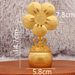 Gold-Plated Money Flower Yuanbao Treasure Bowl Five Blessings Wealth Windmill Rotating Ornament Metal Craft_maomaolike.com
