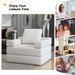 Single Sofa Chair That Converts To A Single Sofa Bed For Living Room, Guest Room, Playroom, White_maomaolike.com