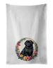 Newfoundland And Flowers Kitchen Towel Set Of 2 White Dish Towels Decorative Bathroom Hand Towel For Hand, Face, Hair, Yoga, Tea, Dishcloth, 19 X 28", White_maomaolike.com