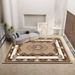 Living Room Rug Large Size Gorgeous Gold Frame Design Bedroom Rug Plush Thickened Machine Washable Thickened Underlay Interior Decorative Rug_maomaolike.com