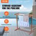 VEVOR Pool Towel Rack, 5 Bar, Brown, Freestanding Outdoor PVC T-Shape Poolside Storage Organizer, Include 8 Towel Clips, Mesh Bag, Hook, Also Stores Floats And Paddles, For Beach, Swimming Pool, Home_maomaolike.com