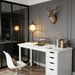 Computer Desk With 5 Drawers, Modern Study Table Writing DesW_maomaolike.com