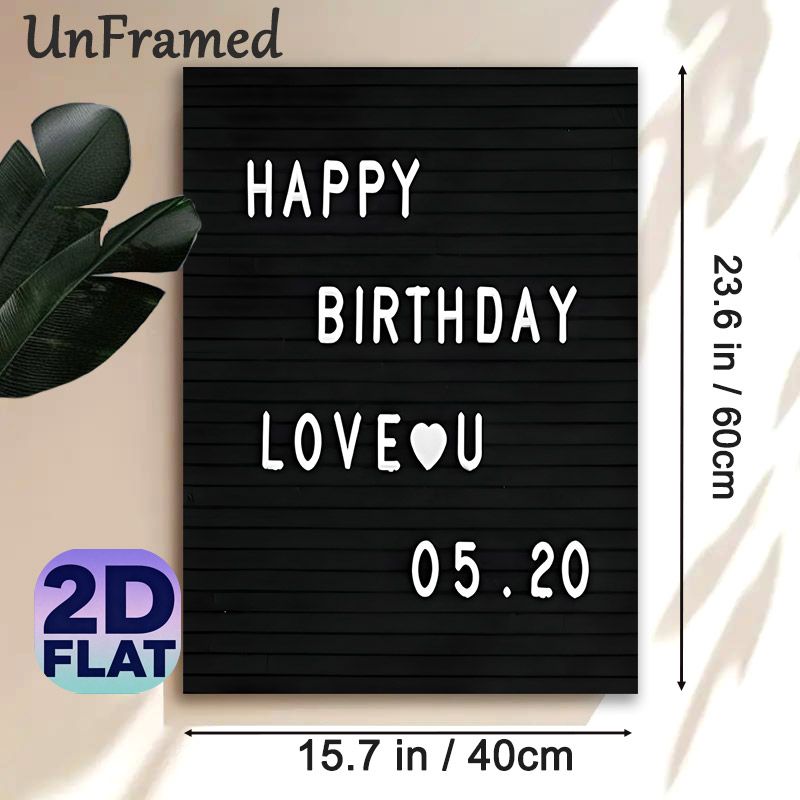 Birthday Love Themed Painting Poster, Minimalist Black & White Text Art Poster, Warm Heartfelt Birthday Message, Ideal For Birthday Celebrations And_maomaolike.com