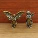 Vintage Brass Winged Guardian Angel Cupid Figurine, Mini Metal Statue, Desktop Craft Ornament For Indoor Home Tabletop Decor
_maomaolike.com