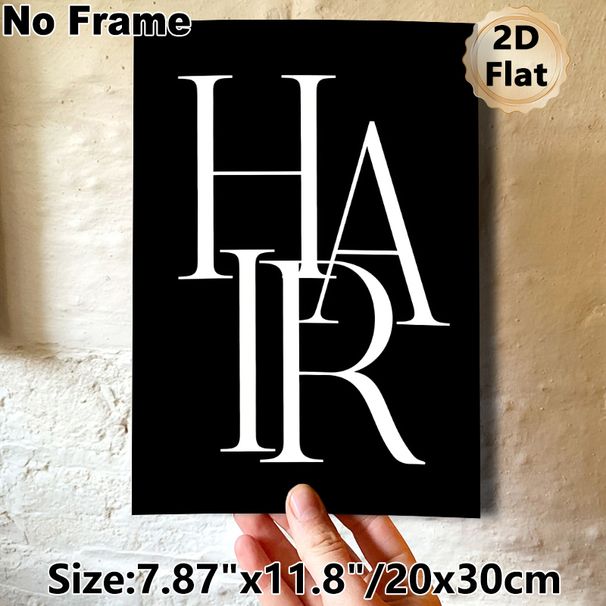 Monogrammed HAR Painting Poster, Minimalist Black & White Interlocked Lettering Poster, Sleek Modern Typographic Decor Ideal For Living Room, Office_maomaolike.com
