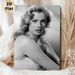 Vintage Hollywood Female Portrait Painting Poster, Monochrome Retro Glamour Poster, Elegant Nostalgic Artwork Ideal For Living Room, Bedroom Wall_maomaolike.com