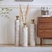 Floor Metal Vases Decorated White Metal Vases Set Of 3 Gorgeous Home Decoration Large Glazed Metal Vases 24in/28.7in/33.5in Height_maomaolike.com