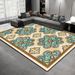 Living Room Rug Large Size Gorgeous Gold Frame Design Bedroom Rug Plush Thickened Machine Washable Thickened Underlay Interior Decorative Rug_maomaolike.com