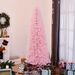 7 Ft Tall Unlit Slim Douglas Fir Artificial Christmas Tree With 818 Realistic Branch Tips, Pink_maomaolike.com