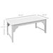 Slatted Wooden Garden Bench, Curved Seat Front Porch Bench, White_maomaolike.com
