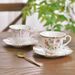 Blue And White Porcelain Coffee Cup And Plate Set, Ceramic Retro European Exquisite And High-end Feeling, Light Luxury Afternoon Tea Cup_maomaolike.com