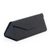 Unisex Eyeglasses case Cross grain PU leather eyeglasses case Triangle folding sunglasses case_maomaolike.com