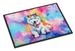 Samoyed Hippie Dawg Doormat Front Door Mat Indoor Outdoor Rugs For Entryway, Non Slip Washable Low Pile, 24H X 36W_maomaolike.com