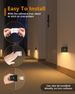 WILLED Motion Sensor Night Warm White Rechargeable Stair Light Indoor For Hallway Stairway Bathroom Bedroom Kitchen_maomaolike.com