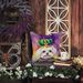 Maltese King Of Mardi Gras Throw Pillow Machine Washable, Indoor Outdoor Decorative Pillow For Couch, Bed Or Patio, 18Hx18W_maomaolike.com
