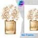 Chic Perfume Bottle With Peonies Painting Poster, Elegant Gilded Floral Poster, Refined Decorative Piece Suitable For Bedroom, Vanity Space_maomaolike.com