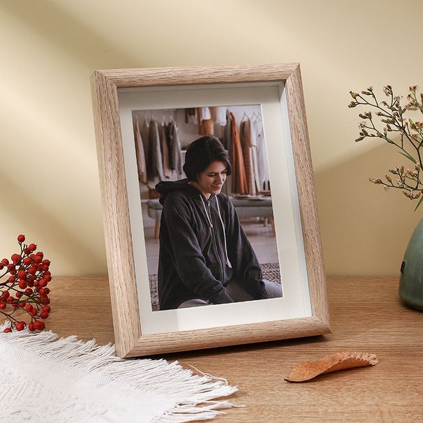 Wooden Hollow A4 3D 5 Inch 6inch 7inch 8inch 10inch Photo Display Stand Empty Frame High-End Feel_maomaolike.com