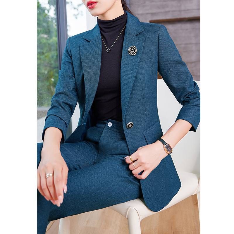 Women's Clothing formal wear autumn and winter new wide-leg pants suit socialite temperament goddess style _maomaolike.com