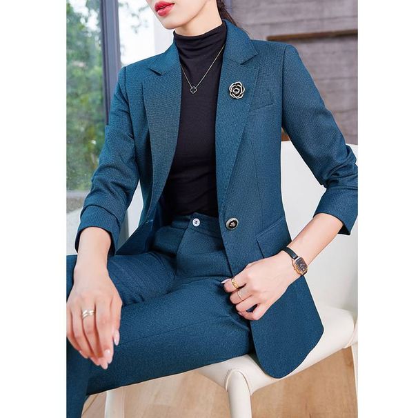 Women's Clothing formal wear autumn and winter new wide-leg pants suit socialite temperament goddess style _maomaolike.com