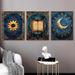 European And American Vintage Style, Sun, Stars, Bright, Home Décor Painting, Living Room Sofa Backdrop Artwork, Art Exhibition Piece_maomaolike.com