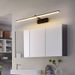 Led Mirror Lights Lamps Waterproof White Black LED Flat Modern Indoor Wall Lamp Bathroom Lighting Make Up_maomaolike.com