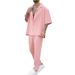 Men's Fashion Shirts And Casual Pants Two-piece Set Hot-selling Men's Clothing New Fit Trendy Solid Color Men's Fashion Suit_maomaolike.com