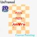 Pizza Pasta Amore Themed Painting Poster, Warm Checkered Print With Playful Handwritten Text And Heart Accents Poster, Brings Cozy Vibe, Suitable For_maomaolike.com
