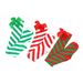 Unisex Christmas bow Diagonal striped stockings party over-the-knee socks Candy stockings Festive Christmas socks_maomaolike.com