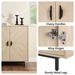Storage Cabinet With Doors, Modern Accent Cabinet,Wood Grain Decoratio Buffet Sideboards For Living Room, Kitchen,Enterway_maomaolike.com