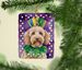 Labradoodle King Of Mardi Gras Porcelain Ornament Christmas Tree Hanging Decorations For Home Christmas Holiday, Rectangle, Gift, Multicolor_maomaolike.com