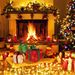 Box ABS Plastic Frame LED 60 Light Warm White Light Three-Piece Set Onion Cloth Christmas Gift Box_maomaolike.com