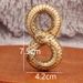 Brass Figure 8 Wealth Gold Snake Hand Grip Exercise Finger Movement Metal Craft Copper Stress Relief Artifact Gift_maomaolike.com