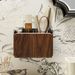 Toilet Washstand Comb Walnut Wood Hair Dryer Storage Wall-mounted Bathroom Wind Rack_maomaolike.com
