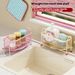 VANFOLA Kitchen Counter & Sink Storage Rack, Drain Holder For Dish Sponge, Cleaning Cloth & Steel Wool, Narrow Side Organizer For Washing Basin_maomaolike.com
