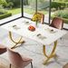 Modern Dining Table Kitchen Table With Marble Table Top_maomaolike.com
