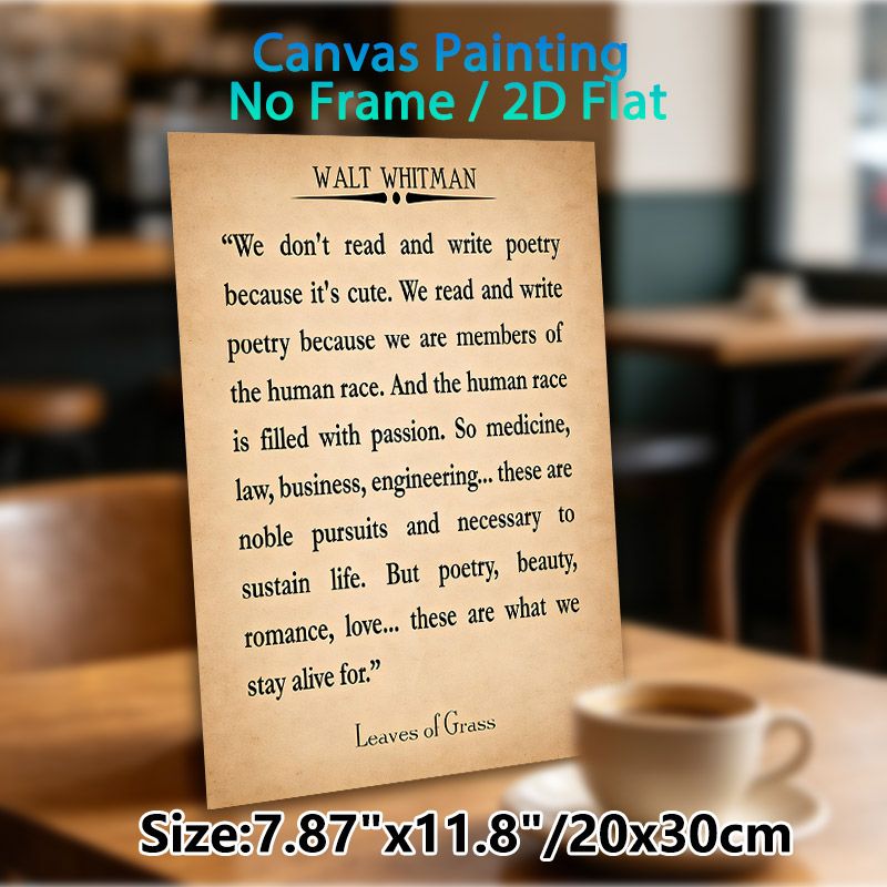 Walt Whitman Poetry Quote Painting Poster, Vintage-style Typographic Poster, Inspirational Literary Words, Ideal For Home Study, Living Room And_maomaolike.com