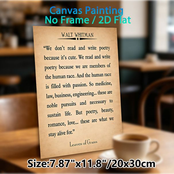 Walt Whitman Poetry Quote Painting Poster, Vintage-style Typographic Poster, Inspirational Literary Words, Ideal For Home Study, Living Room And_maomaolike.com