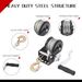 800lbs Boat Trailer Winch, Hand Winch With Gloves, Heavy Duty Hook With 33ft Steel Cable, Manual Operated Winch For Trailers ATV UTV Boat Marine_maomaolike.com