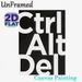 Ctrl Alt Del Typographic Painting Poster, Minimalist Bold Monochrome Text Poster, Sleek Eye-catching Typographic Decor Ideal For Home Office_maomaolike.com