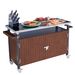 0utdoor Grill Cart With Stainless Steel Tabletop, Wheels & Storage - Waterproof BBQ Serving & Bar Cart_maomaolike.com