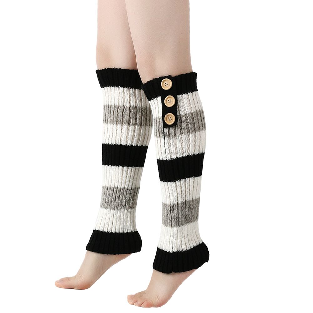 Unisex Knitted leg warmers women jk leg warmers button-pile socks Warm foot warmers boot warmers Knitted leg warmers_maomaolike.com