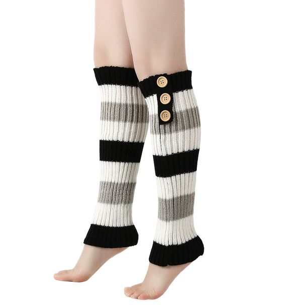 Unisex Knitted leg warmers women jk leg warmers button-pile socks Warm foot warmers boot warmers Knitted leg warmers_maomaolike.com