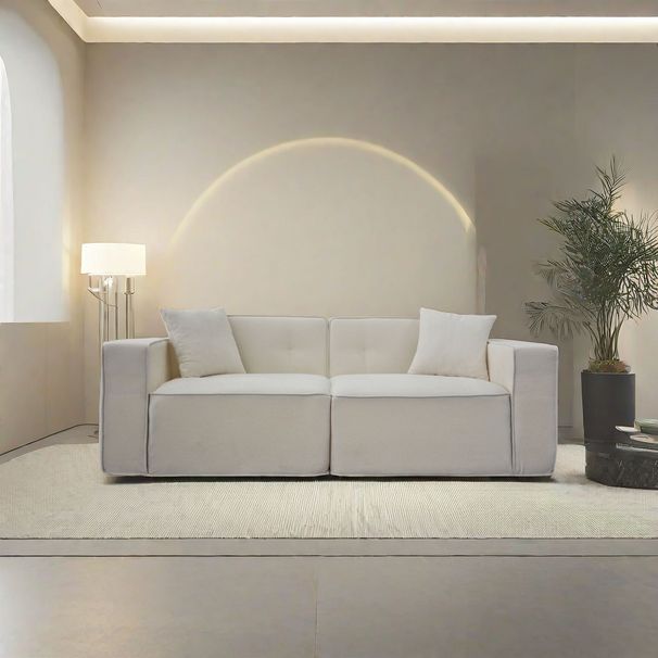 Full Foam Compression Sofa, Modern Sofa Couch, 2-3 Seat Mid Century Indoor Couch, Exquisite Upholstered Loveseat For Living Room,Bedroom,Apartment_maomaolike.com