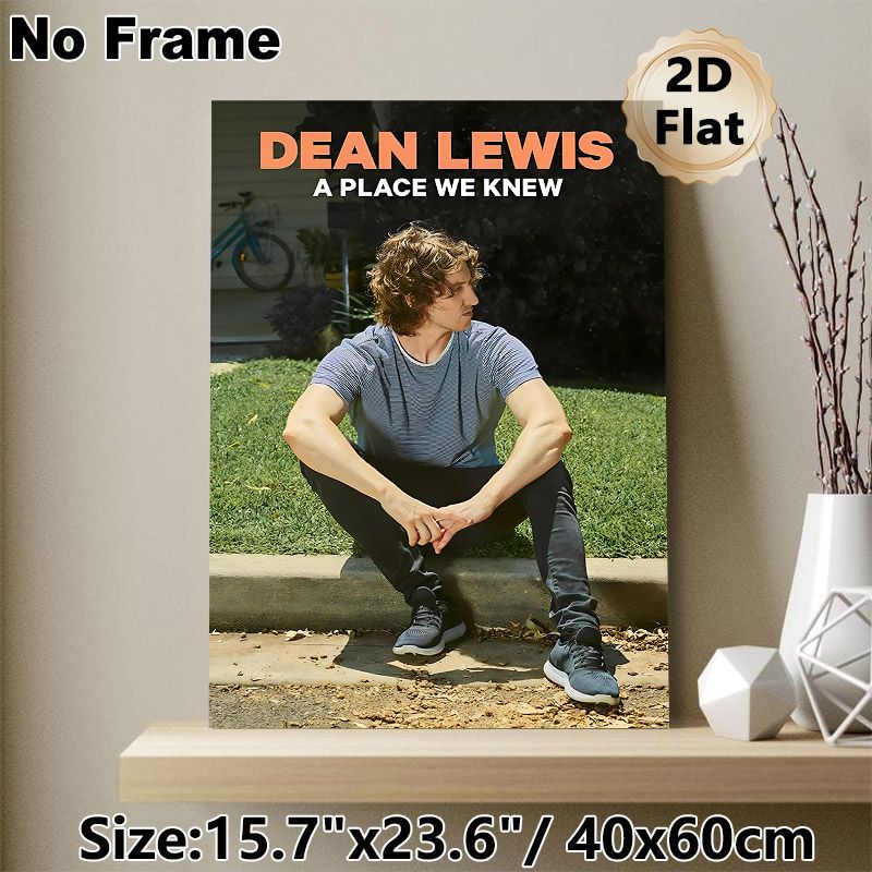 Music Album Themed Painting Poster, Sunlit Outdoor Casual Male Portrait Poster, Tasteful Music-inspired Wall Decor Idea For Living Room, Bedroom_maomaolike.com