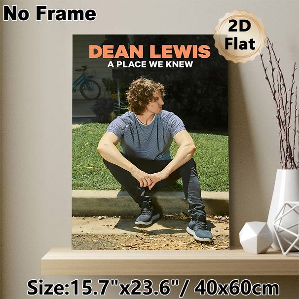 Music Album Themed Painting Poster, Sunlit Outdoor Casual Male Portrait Poster, Tasteful Music-inspired Wall Decor Idea For Living Room, Bedroom_maomaolike.com
