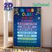 Classroom Rules Painting Poster, Vibrant Night-themed Colorful Motivational Text Poster, Conveys Positive Class Values To Foster A Harmonious Learning_maomaolike.com