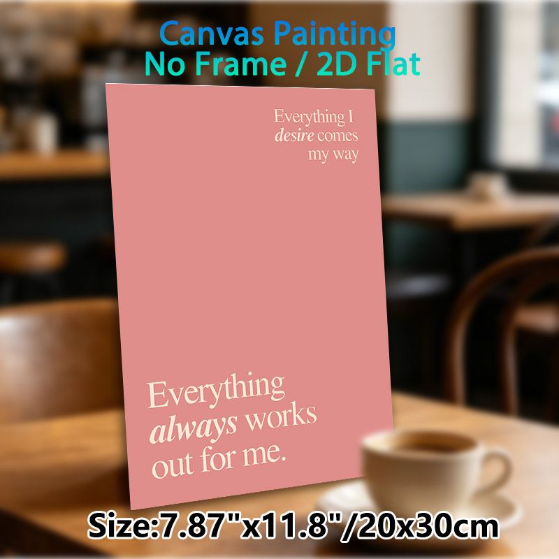 Positive Affirmation Painting Poster, Soft Pink Minimalist Typography Poster, Uplifting Positive Quotes To Boost Mood, Ideal For Bedroom And Living_maomaolike.com